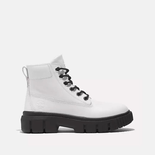    TIMBERLAND TB0A41ZW 100 MID LACE UP BOOT - Bianco